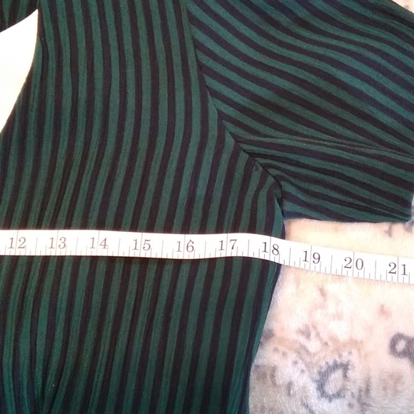 DBY Green Black Striped Women's Dress - Picture 7 of 9